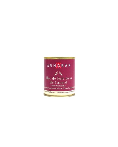 Bloc de foie gras au piment d'Espelette 200g