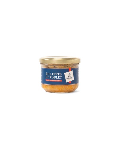 Rillette de poulet au piment d'Espelette pot de 180g