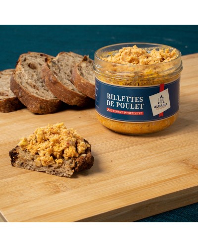 Rillette de poulet au piment d'Espelette pot de 180g